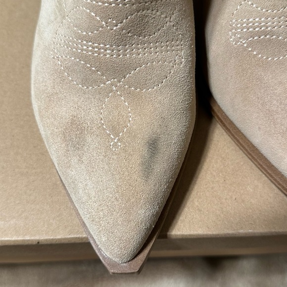 Sand Suede Steve Madden Booties - Picture 6 of 9